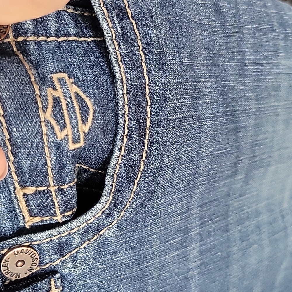 Harley-Davidson Jeans Blue EUC Size 12 - Picture 4 of 11